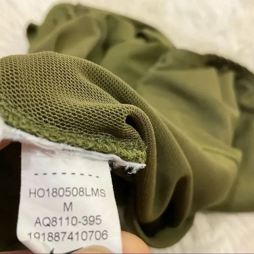 Nike Just Do It Army Green Black Muscle Tank Leggings Matching Set M